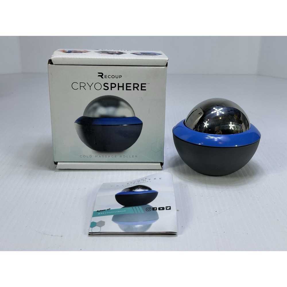 Recoup Fitness Cryosphere Cold Massage Roller 2-in-1 Handheld Ergonomic Handle